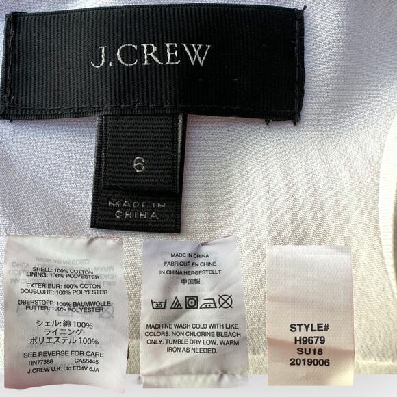 J.Crew Red and White Stripe Poplin Dress Ruffle Skirt, Size 6 - Picture 14 of 16